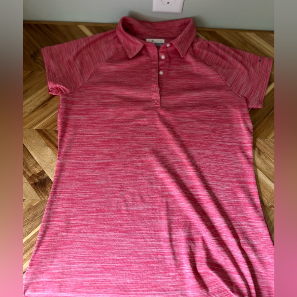 Pink Polo Shirt - Columbia size medium